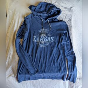 Blue Kansas Graphic Hoodie